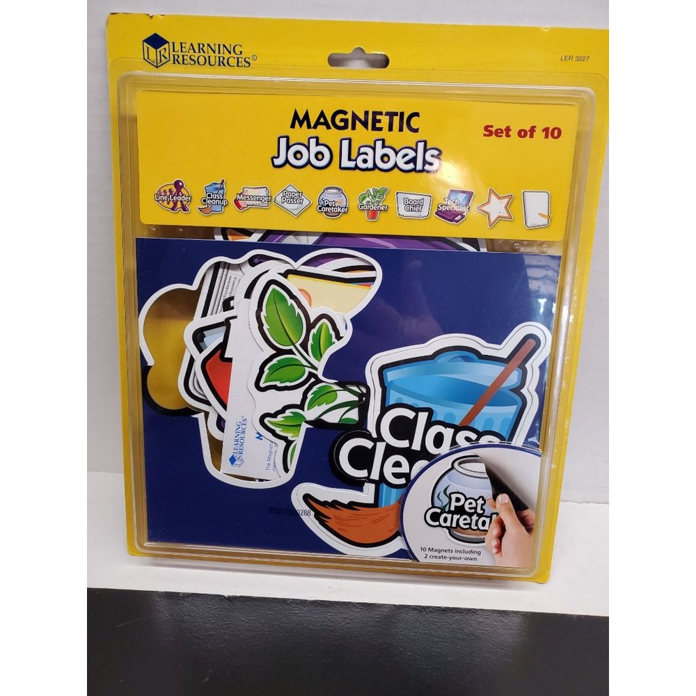 Learning‎ Resources Magnetic Job Labels - Set of 10 - NEW